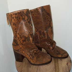 Snake skin Free People boots